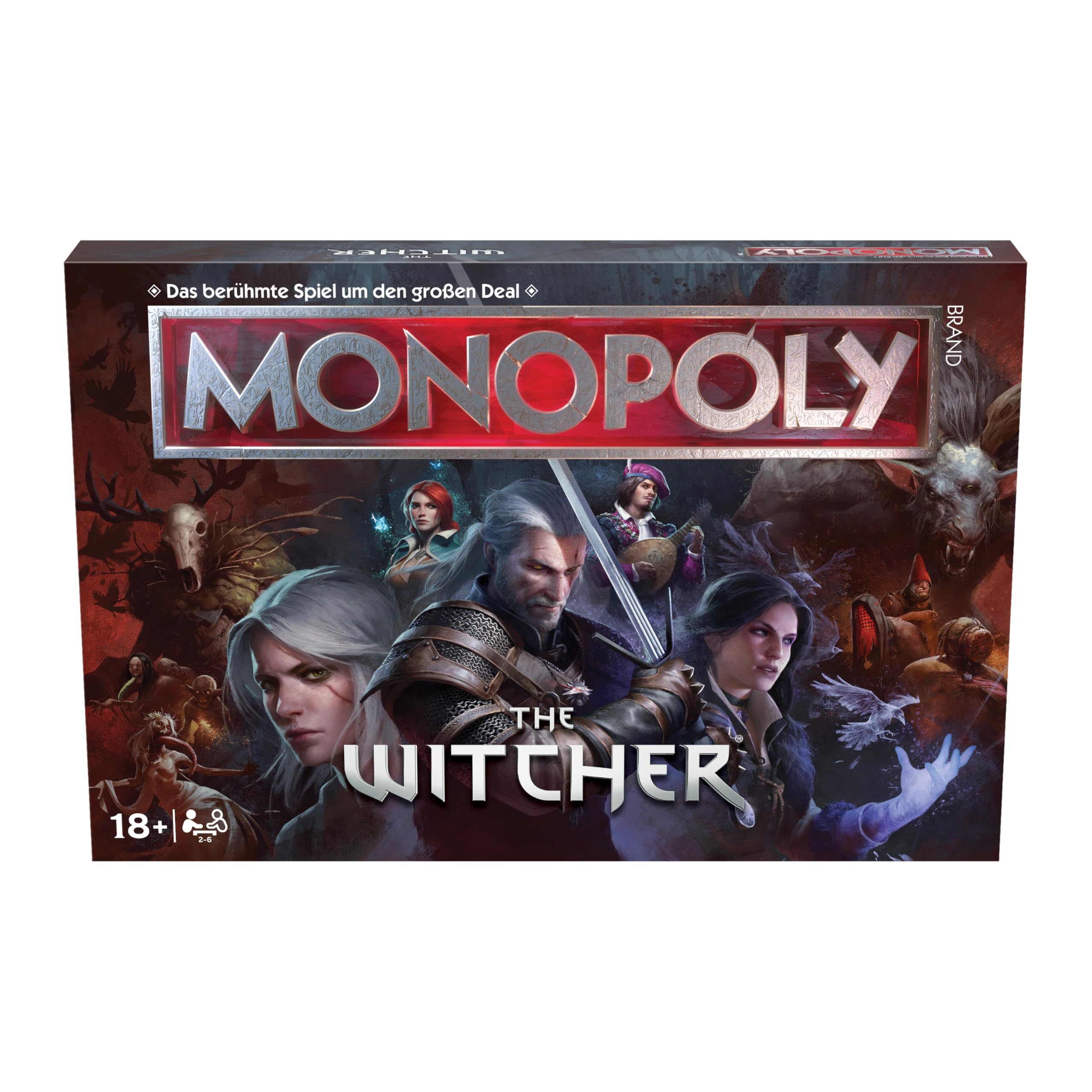 Winning Moves Monopoly The Witcher Edition – Monopoly – Juego para fans – Juegos familiares Estrategia Juego de mesa The Witcher – 2+ jugadores a partir de 18 años – Español