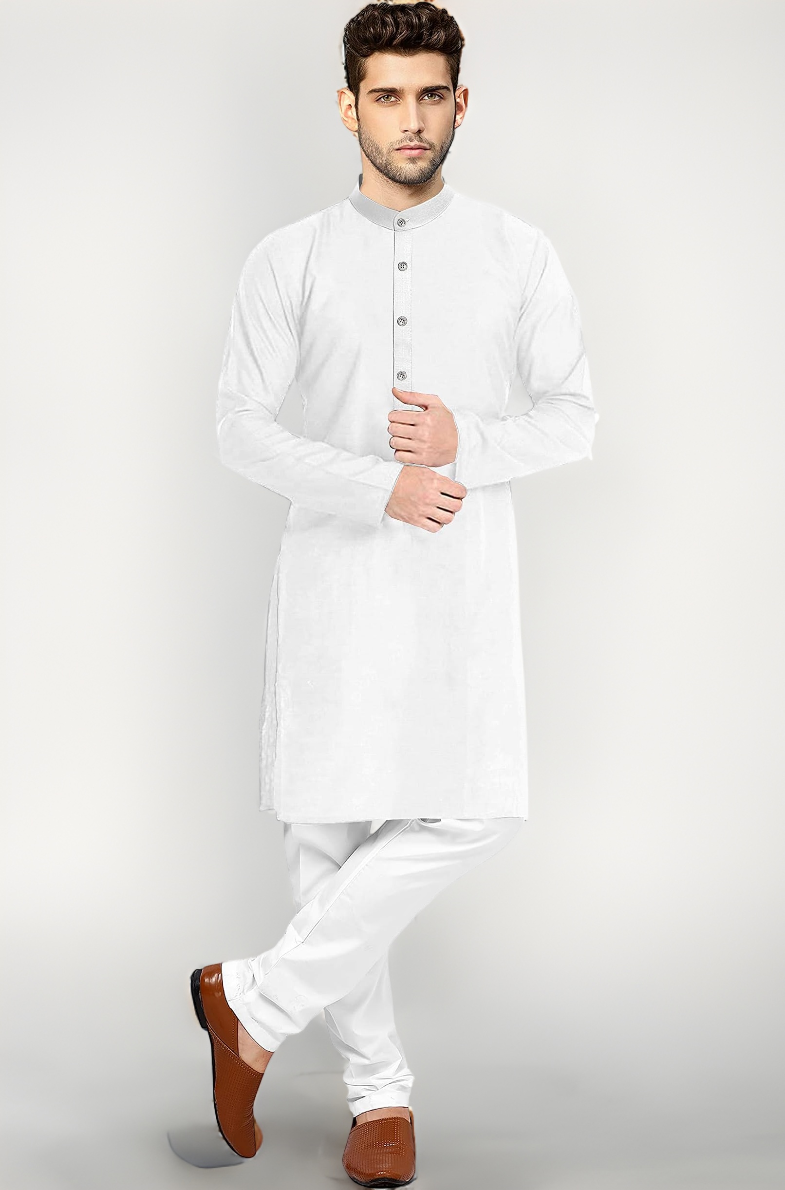 FABWAX Men's Kurta Pyjama Set Cotton