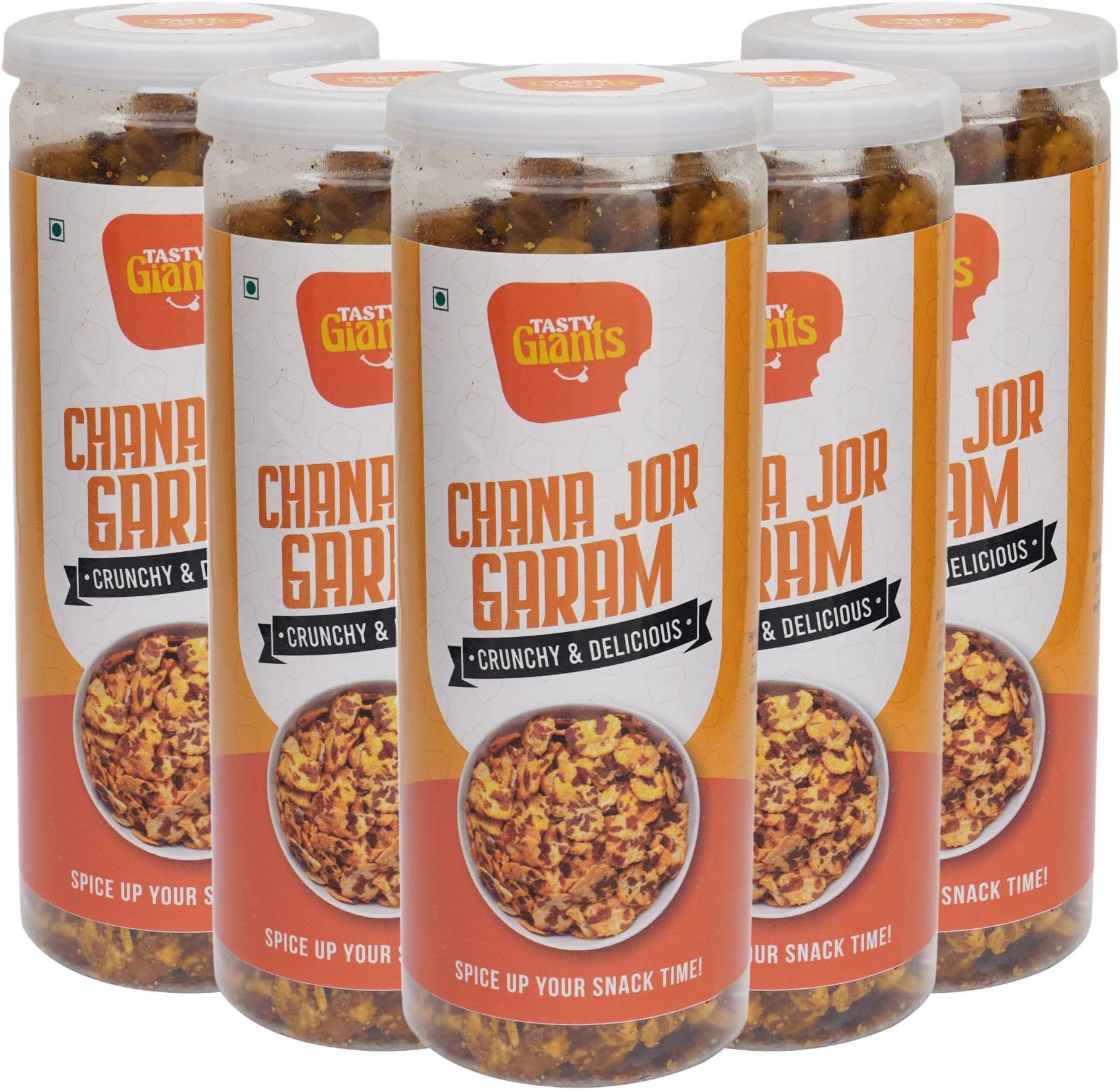 Tasty Giants Chana Jor Garam 600g | Oil Free Snacks | Gluten Free Snacks | Healthy Snacks | Roasted Snacks | Diet Snacks | Masala Snacks | Snacks Combo Pack