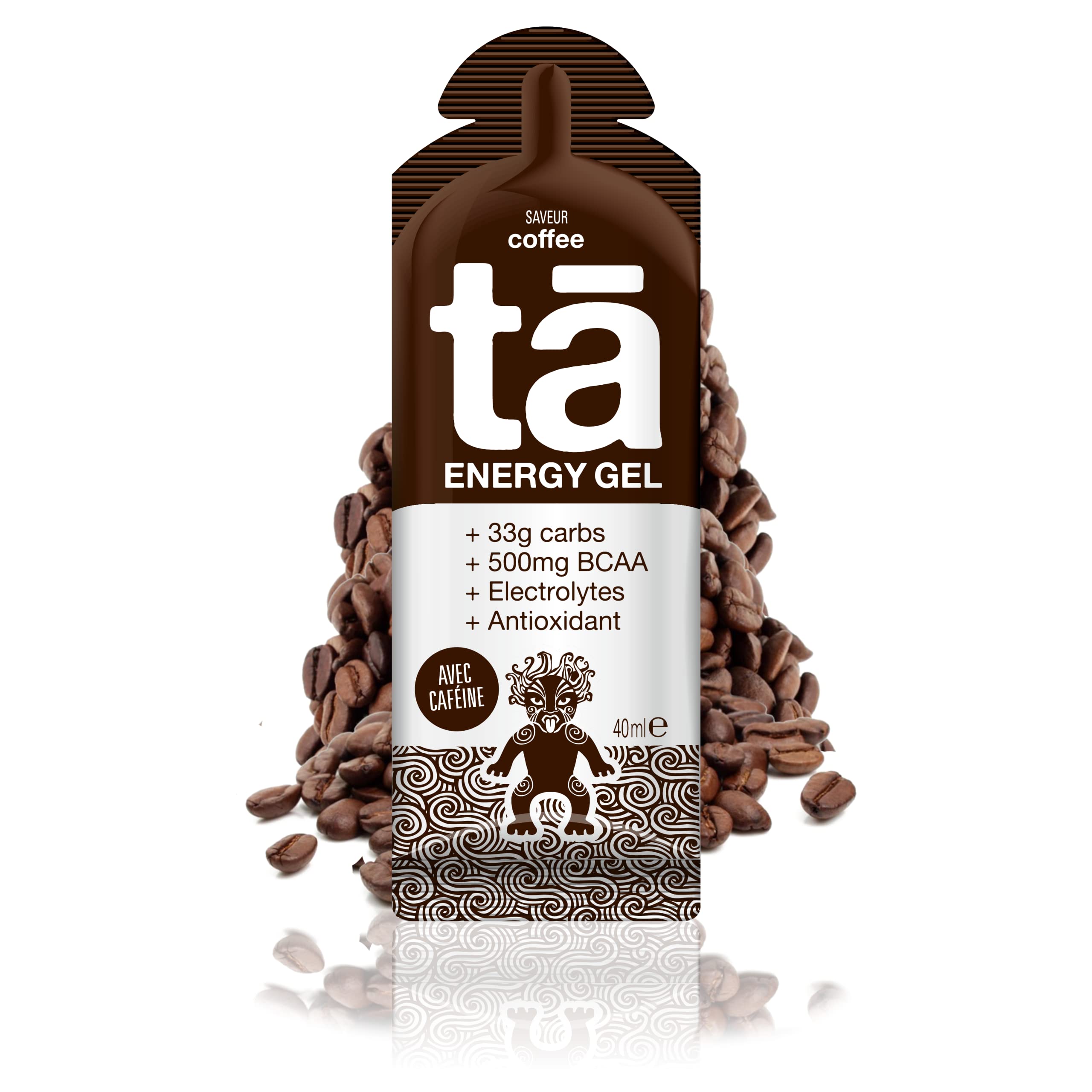 TA ENERGY - Gel Energétique - Coffee x12 - Energie - Sodium - BCAA - Antioxydants - Cafféine - Idéal pendant les activités sportives 133Kcal