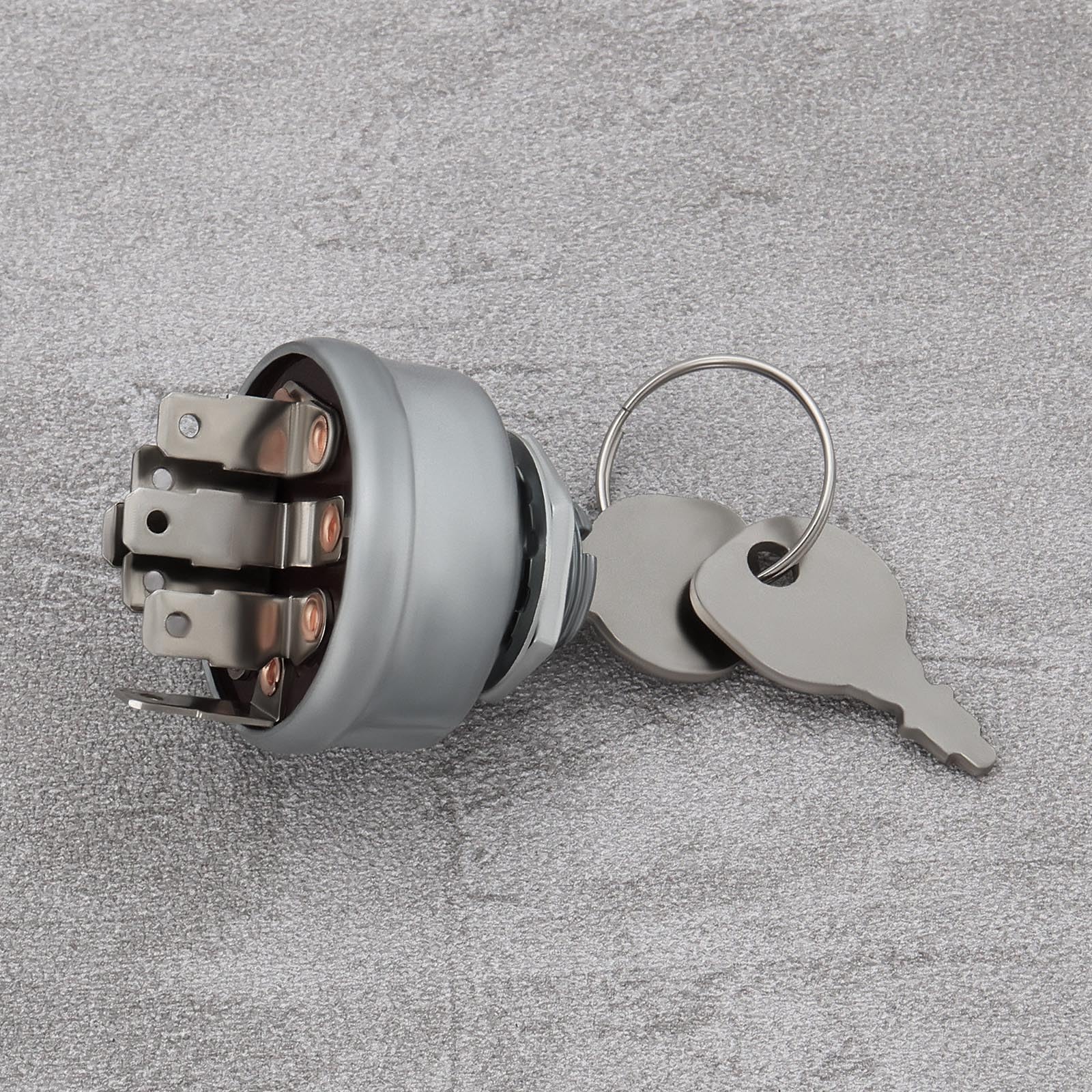 OTOTEC 1 Jeu de Commutateurs d'allumage de Tondeuse à Gazon à 7 Broches 4 Positions avec 2 Clés Compatible avec Briggs & Stratton Compatible avec Craftsman OE 725-1717/925-1717/92556