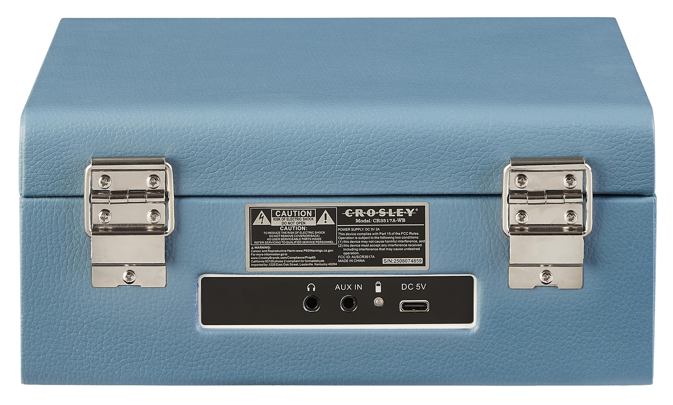 Crosley Voyager Lecteur CD Portable avec Bluetooth, Haut-parleurs stéréo intégrés et Radio FM – Lecteurs CD Rechargeables pour la Maison, Le Bureau et Les Voyages avec Prise Casque, entrée auxiliaire