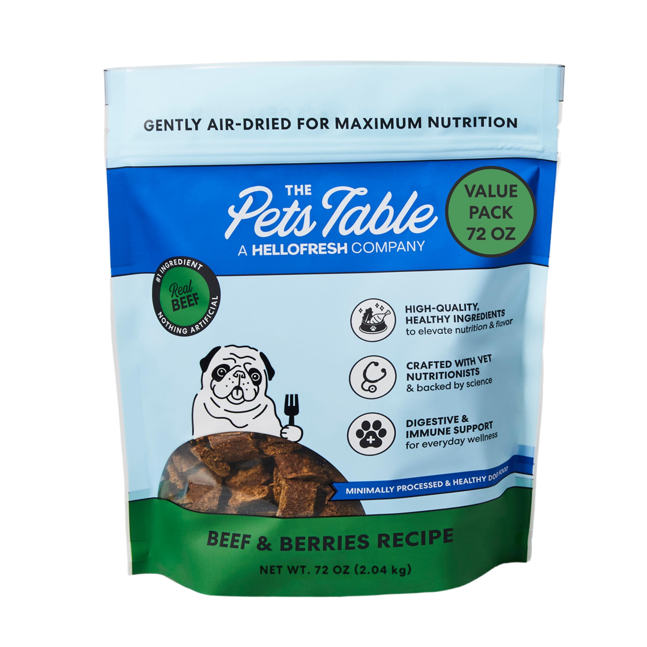 The Pets Table Air Dried Dog Food, Beef & Berries