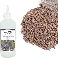 Vista 8 de War World Scenics - Kit de pegamento de 2.2 lbs y 16.9 fl oz para carriles modelo – ciruela de grado medio