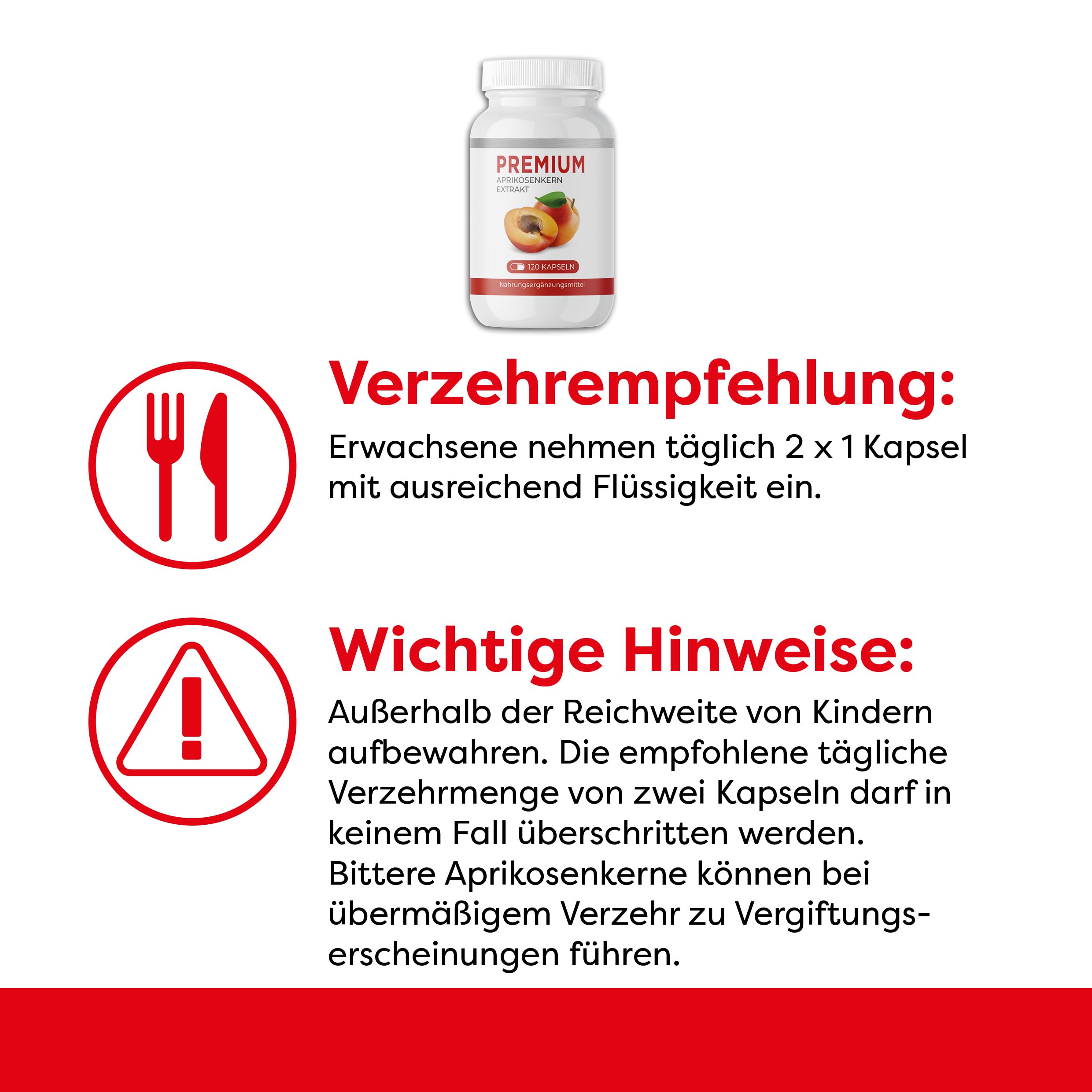 Aprikosenkern Extrakt 1000 mg (120 Kapseln) – Hochdosierter 5:1 Extrakt ohne Bitterstoffe | Mit natürlichem Vitamin C (Acerola) | Laborgeprüft & sicher | Vegan & rein
