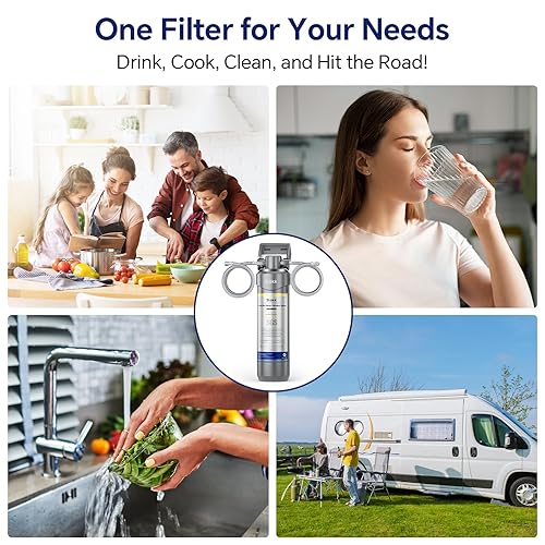 Miniatura 7 de Filtro de agua para debajo del fregadero Stokk Reduce el cloro y el mal sabor y olor debajo del filtro de agua, filtro de fregadero se conecta