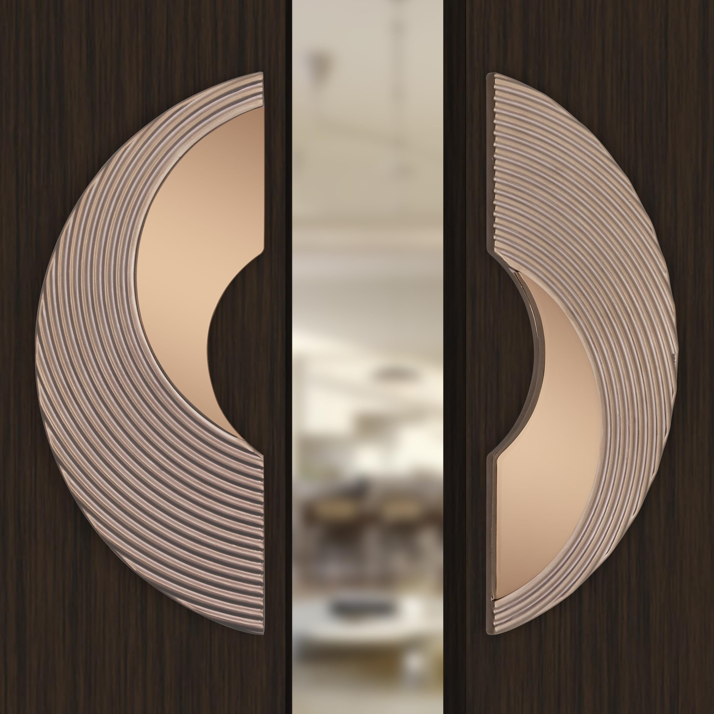 Plantex Premium Main Door Handle/8-inches Round Shape Door Handle for Main Door/Pull Push Handle for Glass/Wooden Door/Home & Door Decor - Pack of 1 (277- Rose Gold PVD Finish) - 3 Years Warranty-picture-13