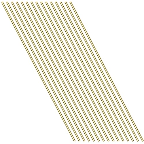 Sutemribor - 10 varillas redondas de latón de 0.098 pulgadas, barra de torno redonda sólida de latón de 0.098 pulgadas de diámetro, 11.18 pulgadas