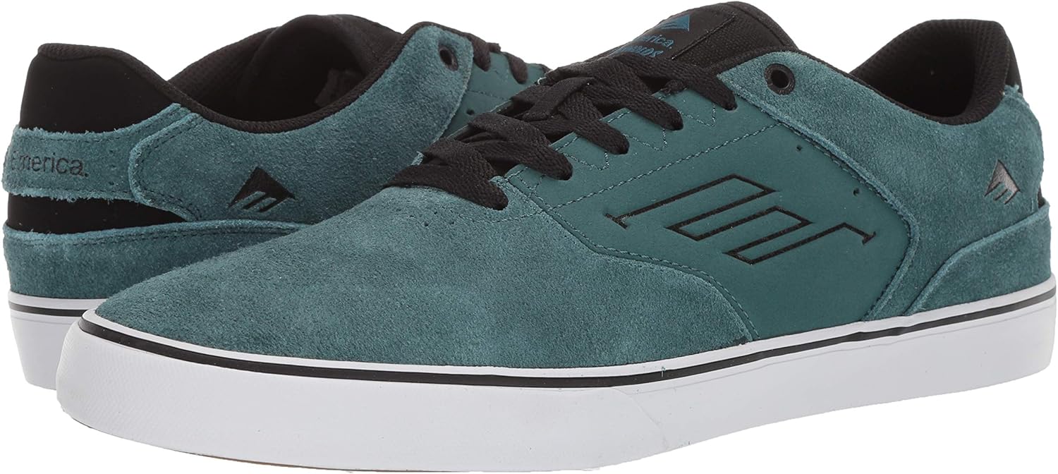 Emerica Men's The Reynolds Low Vulc Skate Shoe 5 Medium US Teal/Black