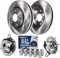 Vista 28 de Detroit Axle - Rotores de freno delantero para Chrysler 300 Dodge Charger Challenger Magnum, reemplazo de rotores de freno de disco: rotor delantero