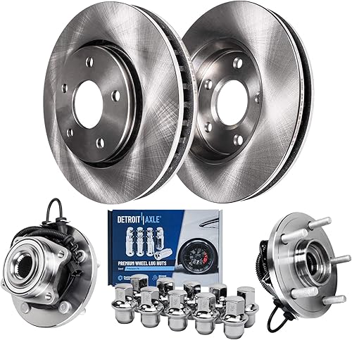 Miniatura 29 de Detroit Axle - Rotores de freno traseros para Ford F-150 Lobo 2012, 2013, 2014, 2015, 2016, 2017, 2018, 2019, 2020, Ford F-150 Lobo, Rotores