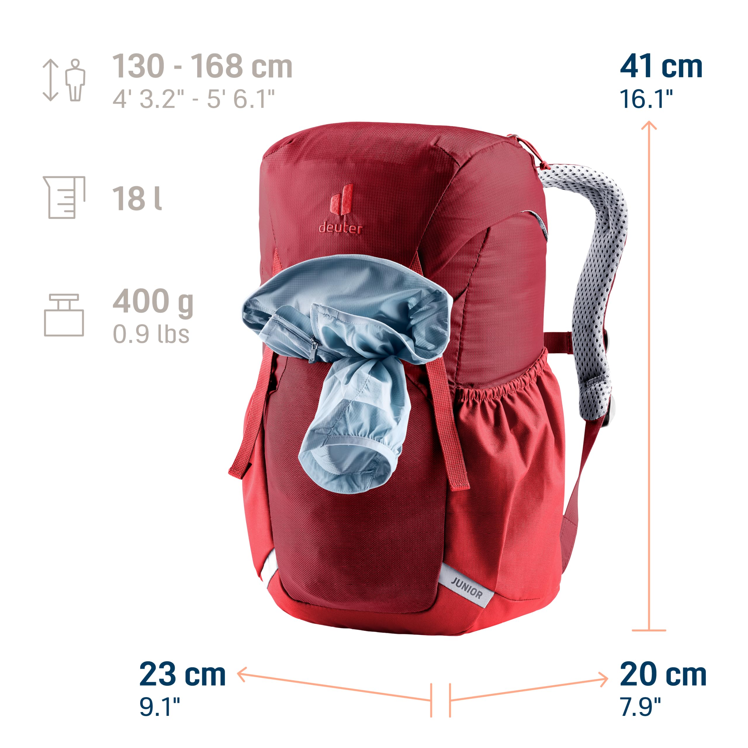 deuter Junior Sac à Dos pour Enfant à partir de 7 Ans (18 L)