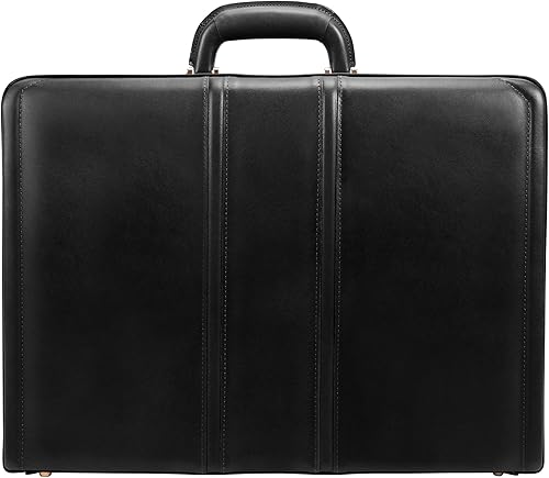 Miniatura 2 de McKlein COUGHLIN, Maletín de negocios expandible de cuero de 4.5 pulgadas, para computadora y tableta, Maletín para computadora portátil para