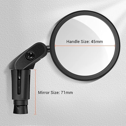 Miniatura 4 de Addmotor Bike Mirror,Bike Bar End Mirror, Adjustable 360Rotatable HD Glass Convex Lens Bicycle Rearview Mirror, Safe Cycling Rearview Mirror