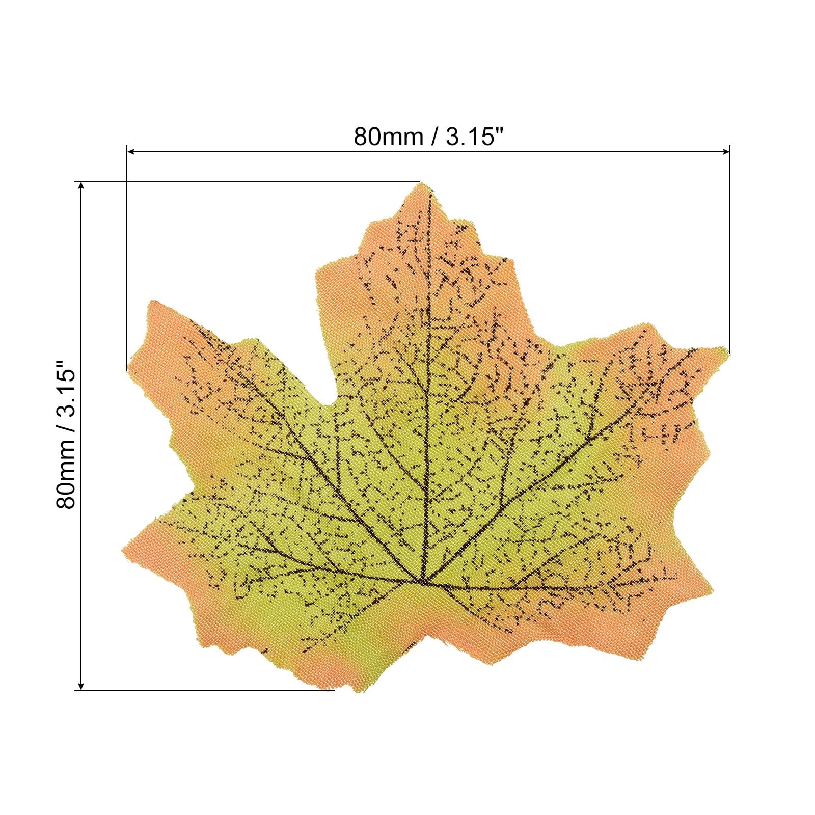 PATIKIL Artificial Leaves, 400Pcs Fall Maple Autumn Fake Leaf for Wedding Party Thanksgiving Halloween Decoration, Green - Image 2