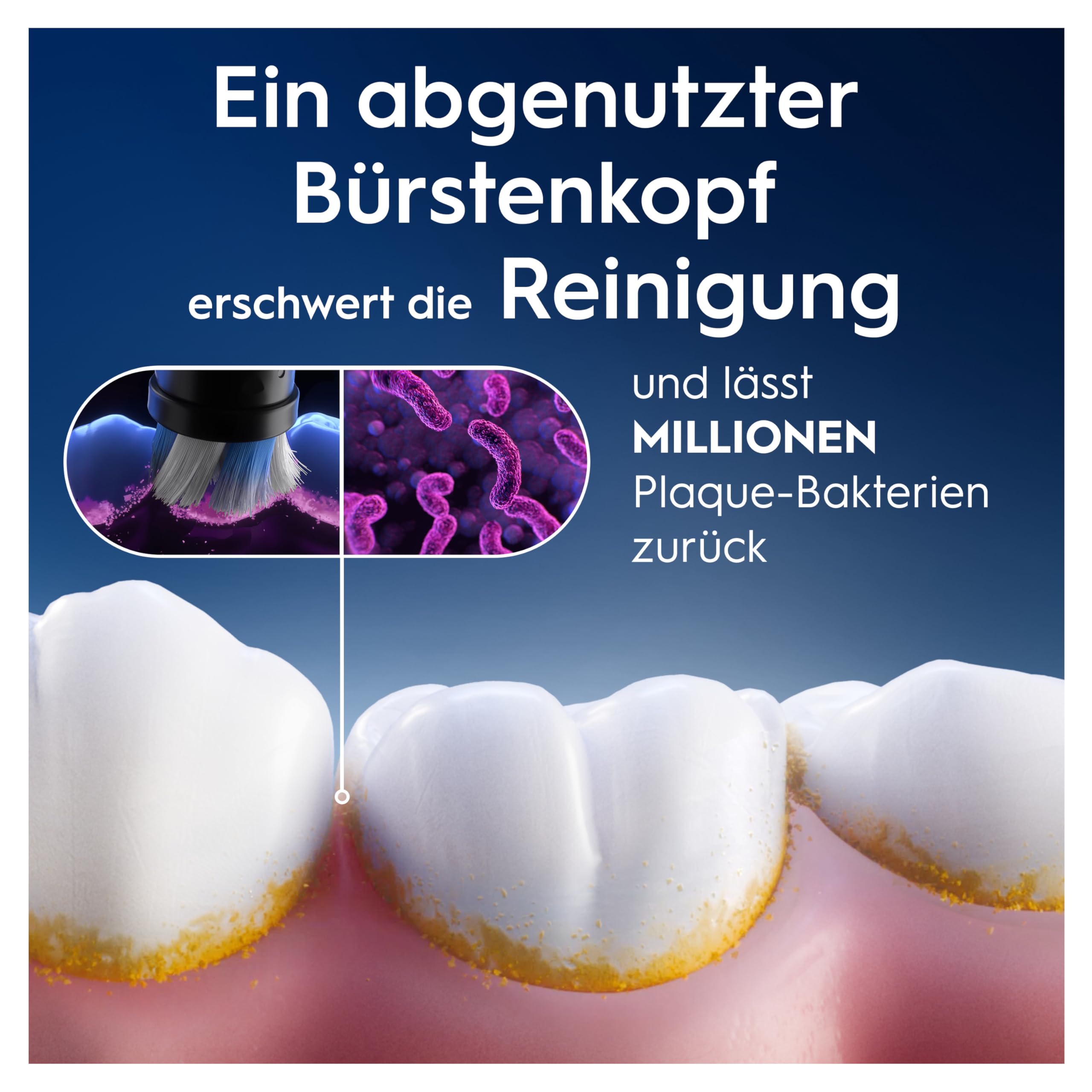 Oral-B iO Aufsteckbürsten Sanfte Reinigung, Weiß, 6 Stück