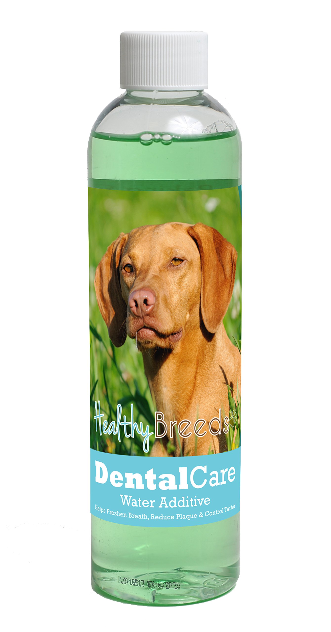 Healthy Breeds Dog Dental Care Water Additive for Vizsla - Helps Freshen Breath, Reduce Plaque &amp; Control Tartar - Mint Flavor - 8 oz