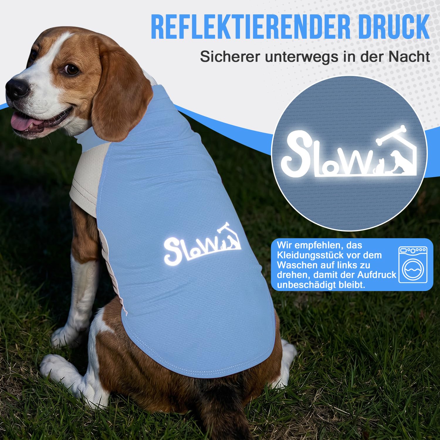 Eyein 2er-Pack Sonnenschutzshirt für Hunde UPF 50+ UV-Schutz, Atmungsaktive Leichte Sommer Sonnenschutz Hundeshirt mit hohem Kragen und Ärmeln - reflektierend & elastisches (Grün+Blau, 2XL)