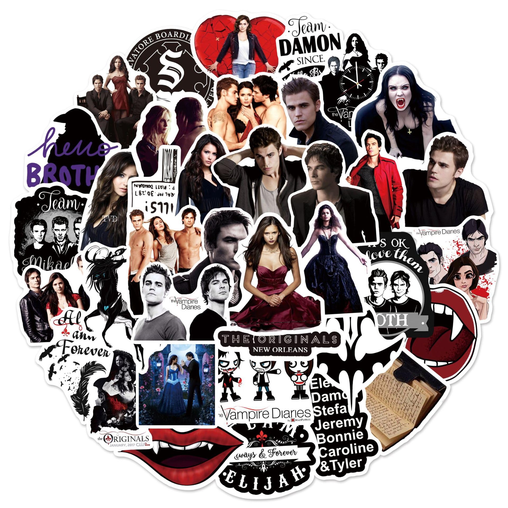 The Vampire Confezione di adesivi da 50 pezzi |Adesivi per adulti, auto, laptop, bottiglie d'acqua, adesivi per adolescenti Simpatiche decalcomanie in vinile