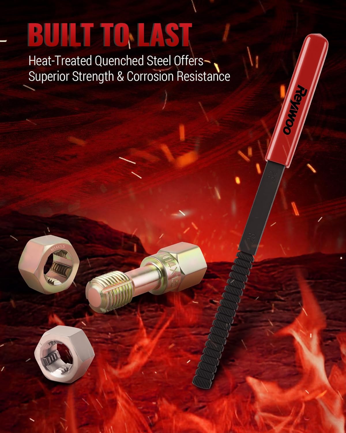 61 PC Thread Chaser Set, Metric and SAE Thread Restorer Tool with 28 Taps 28 Dies 3 Thread Files 2 Thread Pitch Gauges, Master Thread Cleaner Rethreading Kit in UNC UNF Metric Sizes