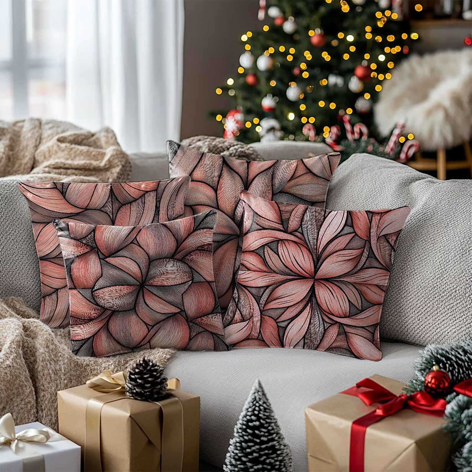 Poszewki na poduszki 60 x 60 cm wodoodporne na zewnątrz poszewki na poduszki na sofę proste dwustronne drukowanie abstrakcyjne poszewki na poduszki sofa do nowoczesnych pokrowców na łóżko podwójne