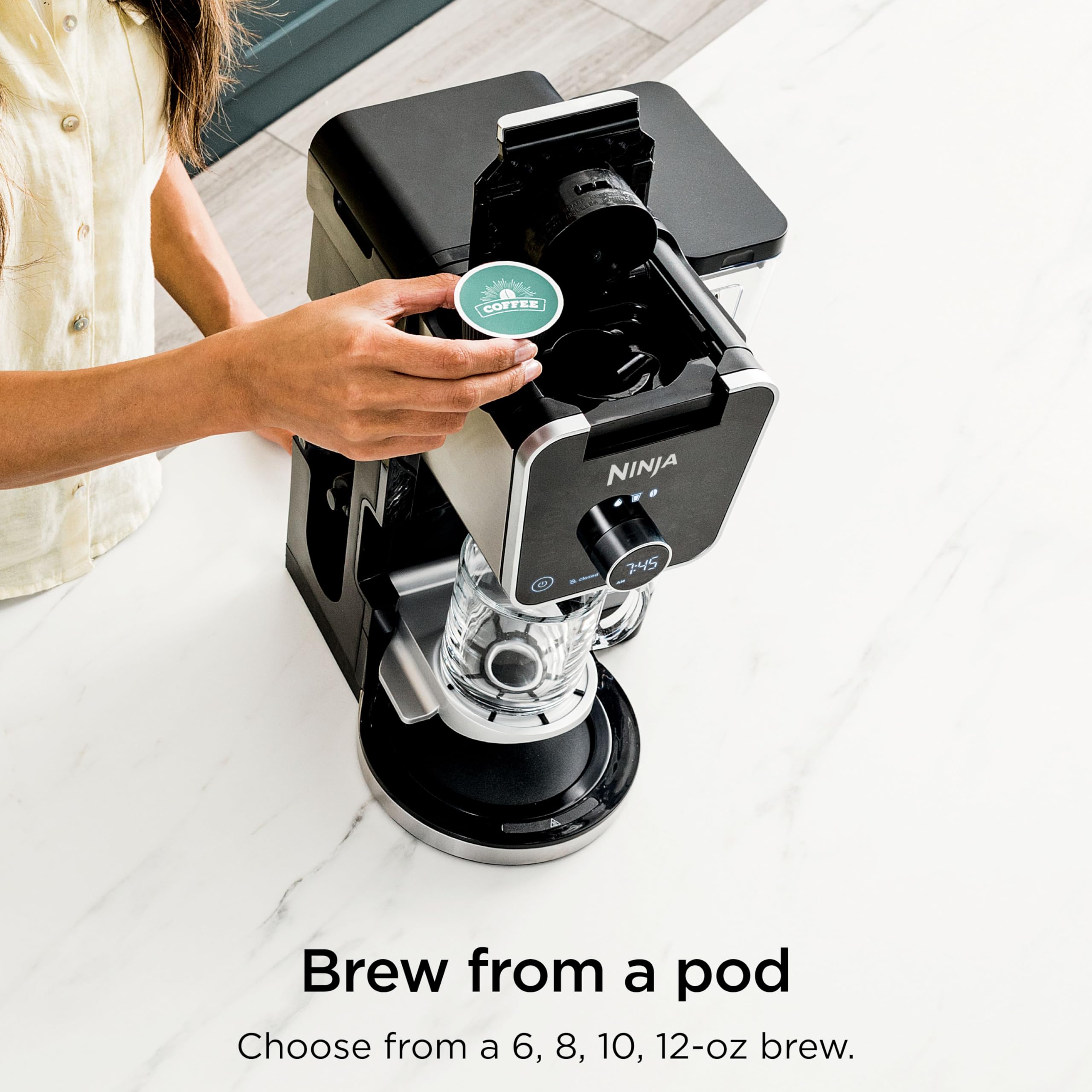 Ninja Specialty Drip Coffee Maker, DualBrew Pro, Black, CFP301 | Coffee Machine w/ Frother, Paper Filter, Brew with Pods & Grounds, K Cups Compatible, 4 Brew Styles, 13 Cup to Pot Sizes