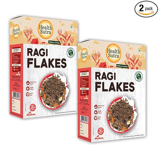 Health Sutra Ragi Flakes Combo, (500gm each)  Millets Cereal for Breakfast, High Protein, Gluten Free, Diet food for Weight Loss, 100% Natural, Use like Oats/Corn Flakes