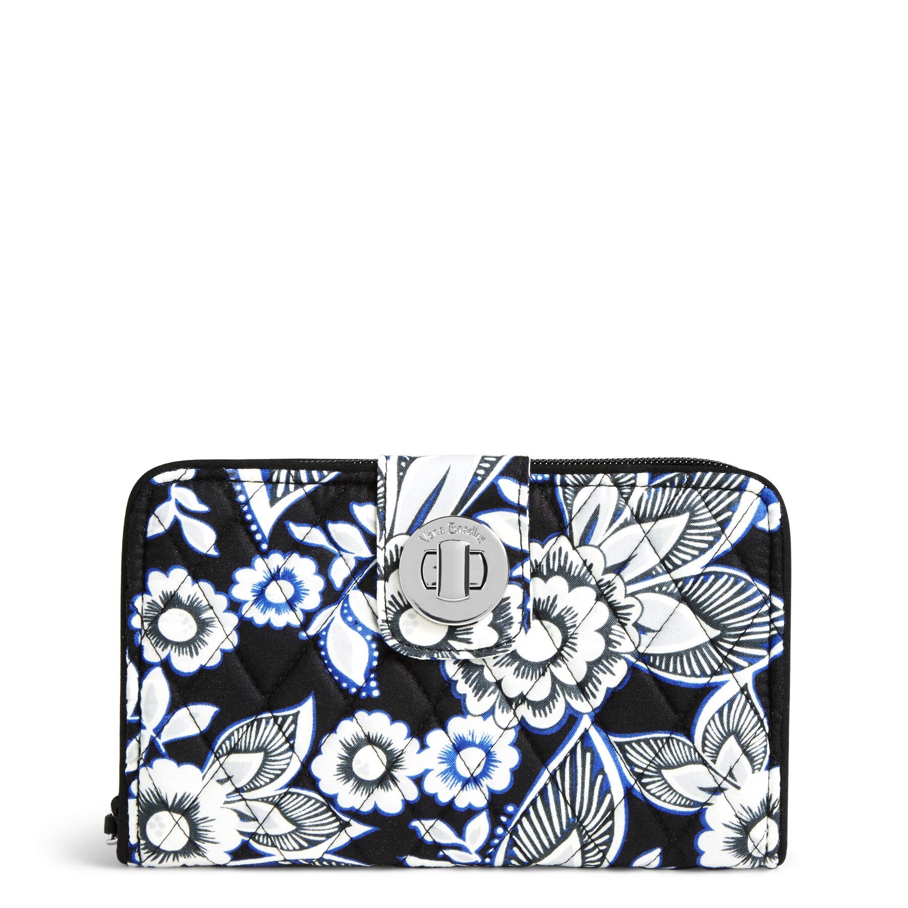 Vera Bradley Women's RFID Turnlock Wallet, Signature Cotton, One Size, One Size