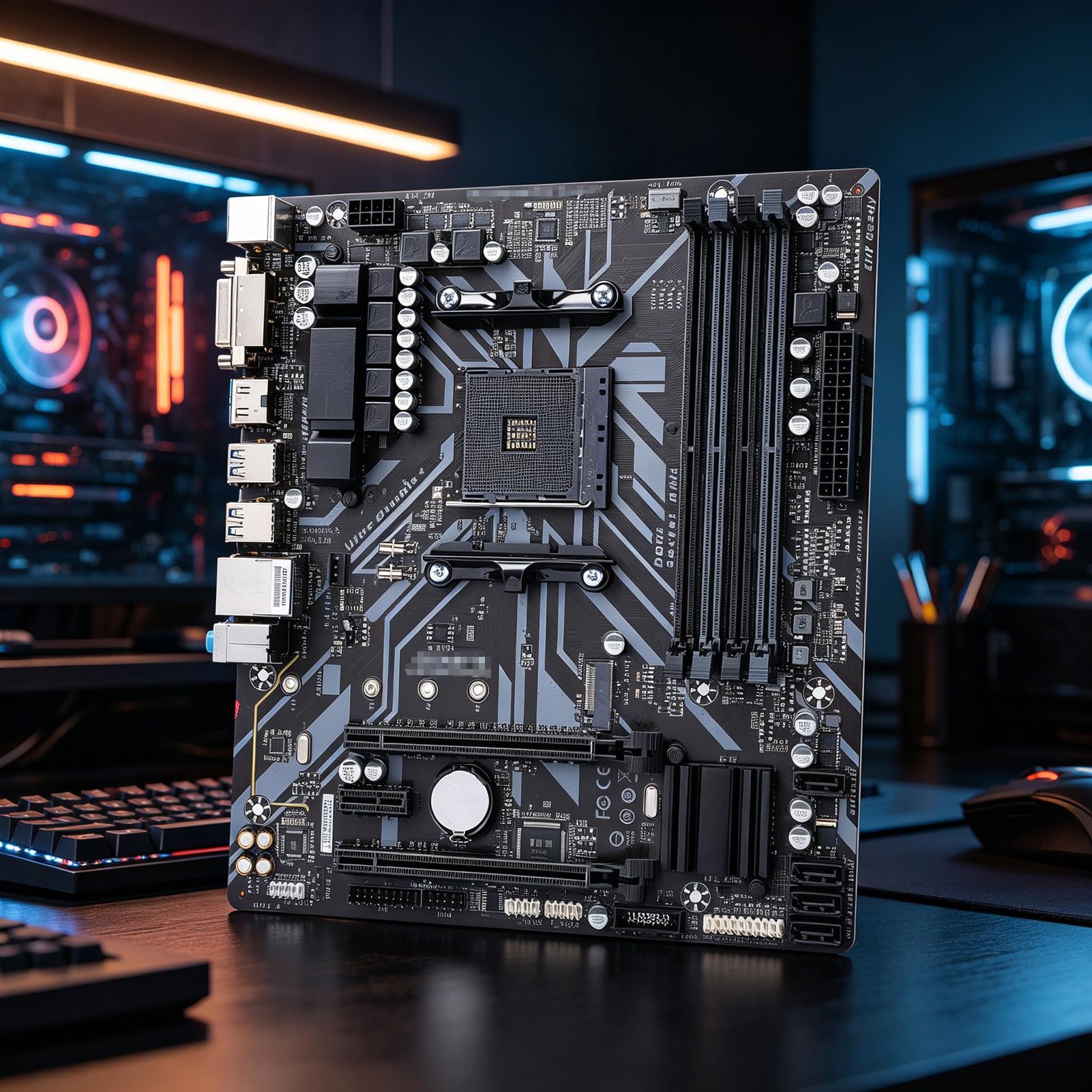 B450M DS3H, Placa Base AM4, Placa para Juegos de Alto Rendimiento, Compatible con Ry de 1.ª a 5.ª Generación, para Entusiastas y Constructores de PC DIY