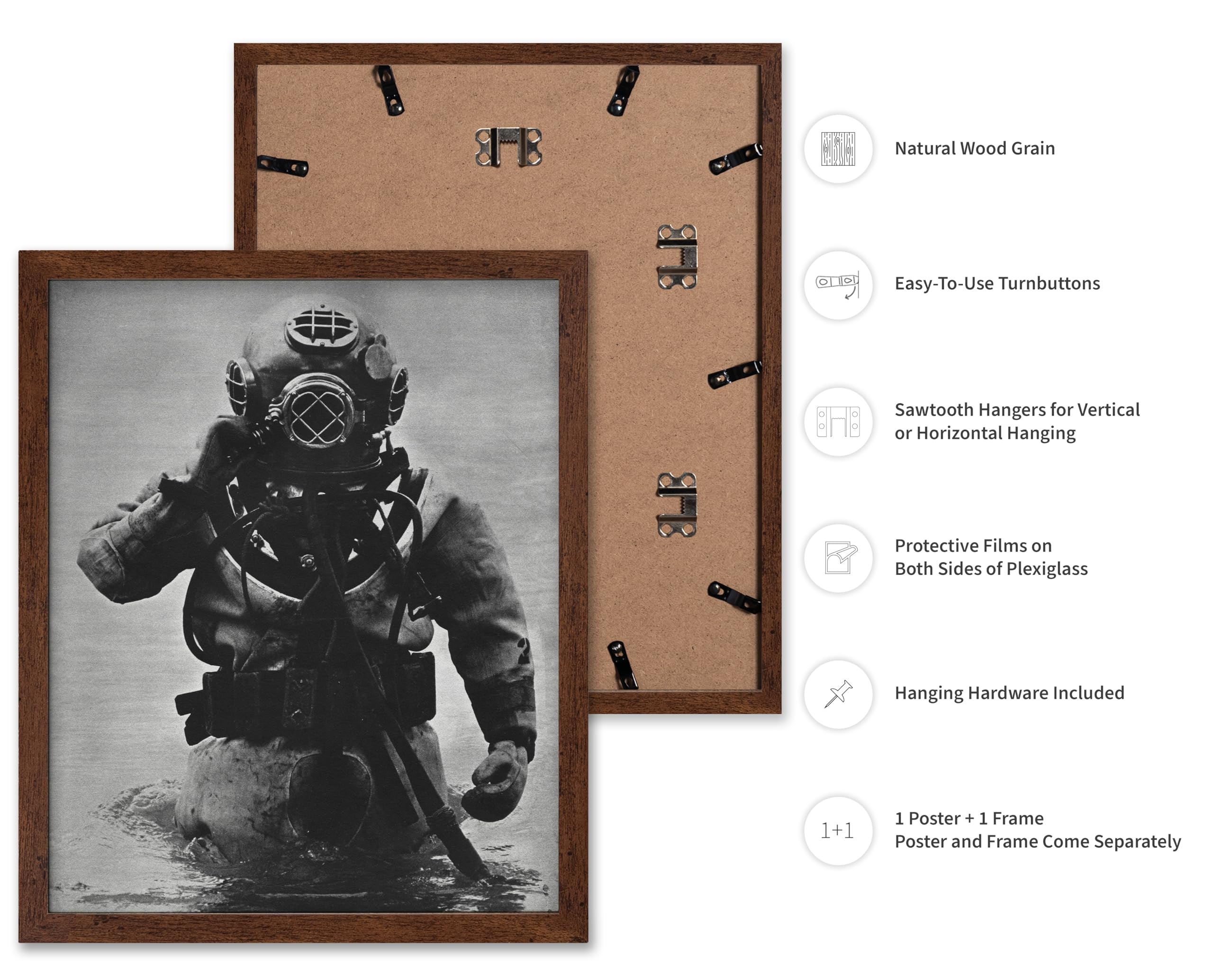 Amazon.com: Poster Master Vintage Scuba Diver Poster - Retro Scuba