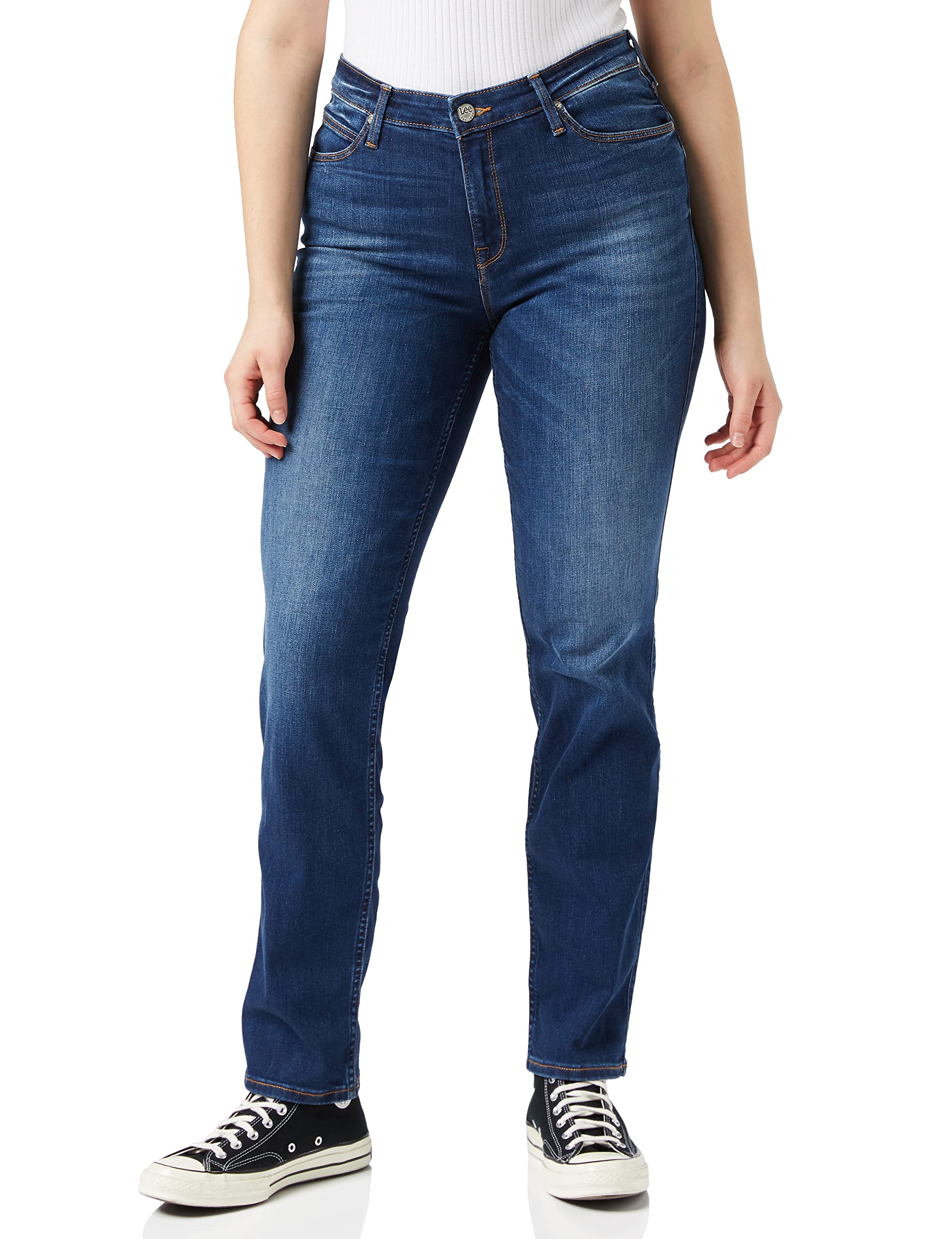 Lee Women's Marion Straight Jeans, Blue (Night Sky), 28W / 33L