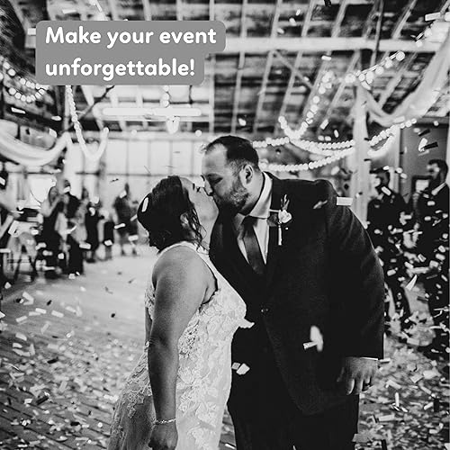 Miniatura 4 de Cañón de confeti biodegradable blanco | Paquete de 6 | Decoración de fiesta para salida de boda, graduación, cumpleaños, regalos de fiesta de boda |