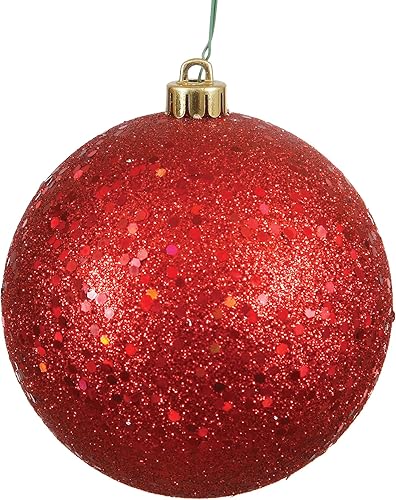 Vickerman - Adorno de esfera de Navidad con acabado de caramelo sin costuras