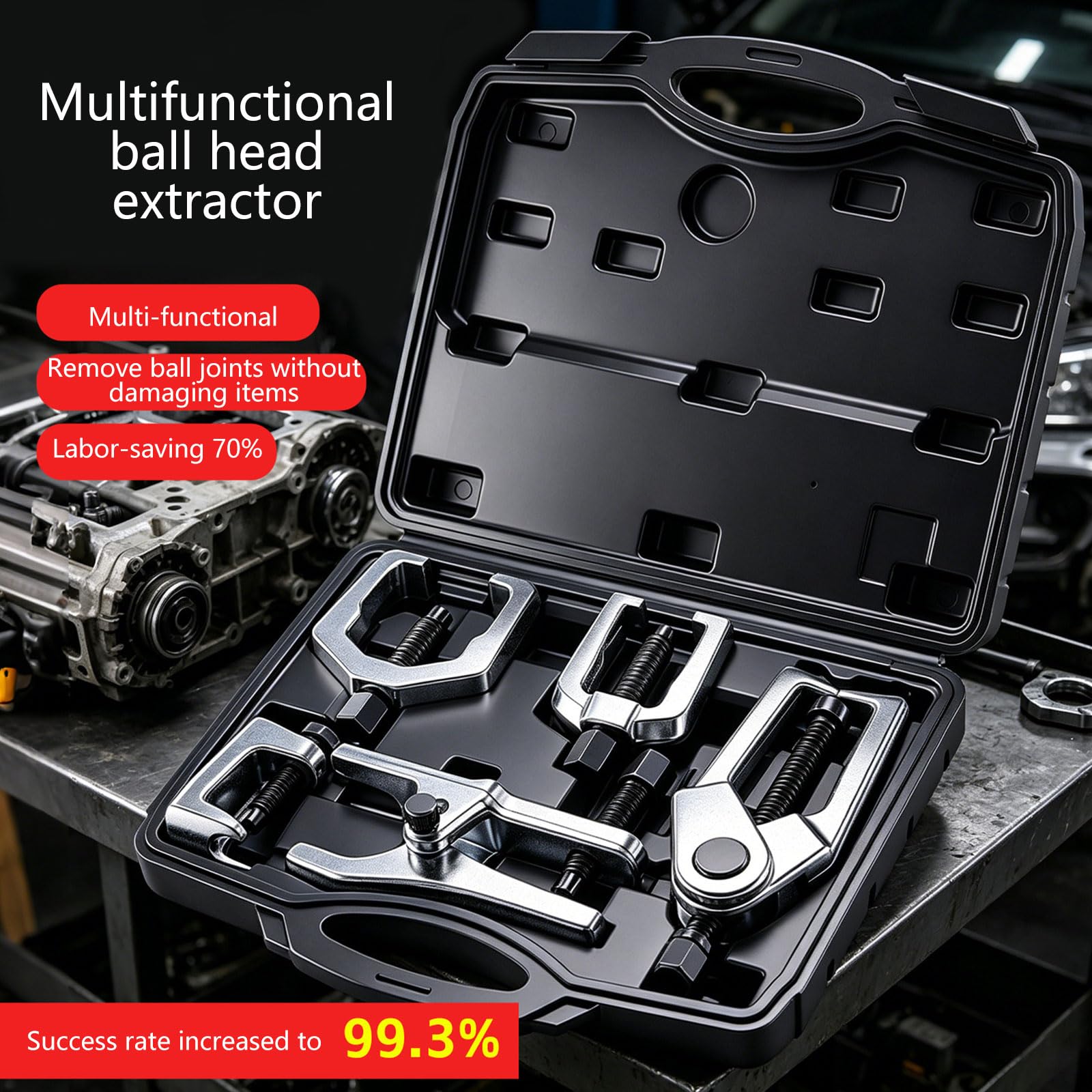 Kit de démontage de joint à rotule de voiture, outil en métal robuste pour l'entretien de la voiture, suspensions rapides et faciles, répare les séparateurs de rotule robustes