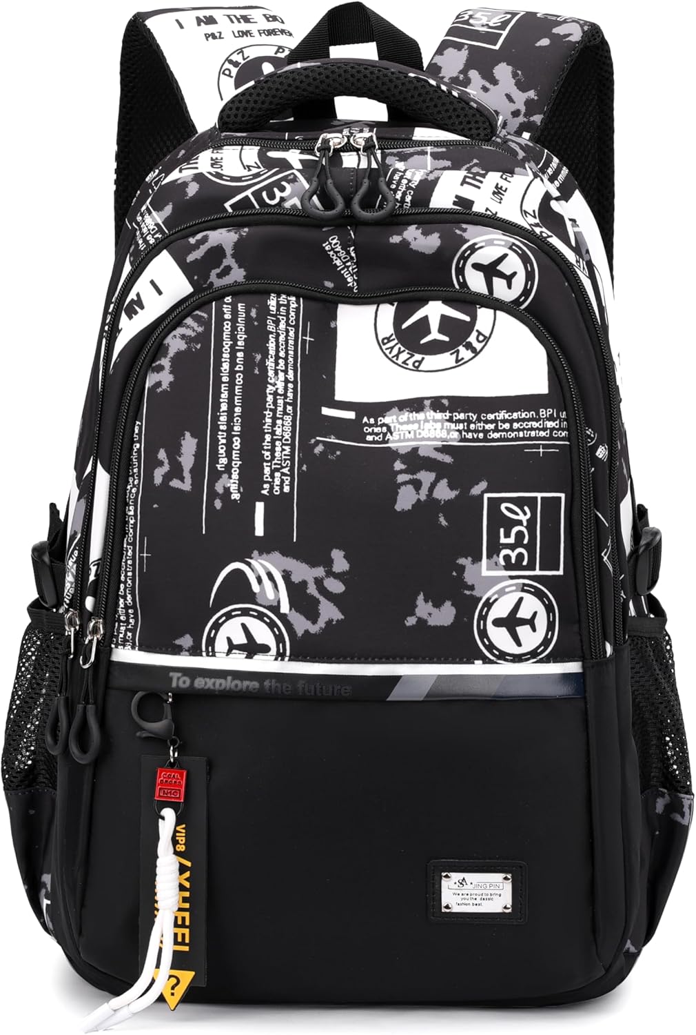 MITOWERMI Boys Backpack for Kids Airplane School Bags for Elementary Primary Student Bookbags Middle Backpacks Teen Casual Travel Back Packs