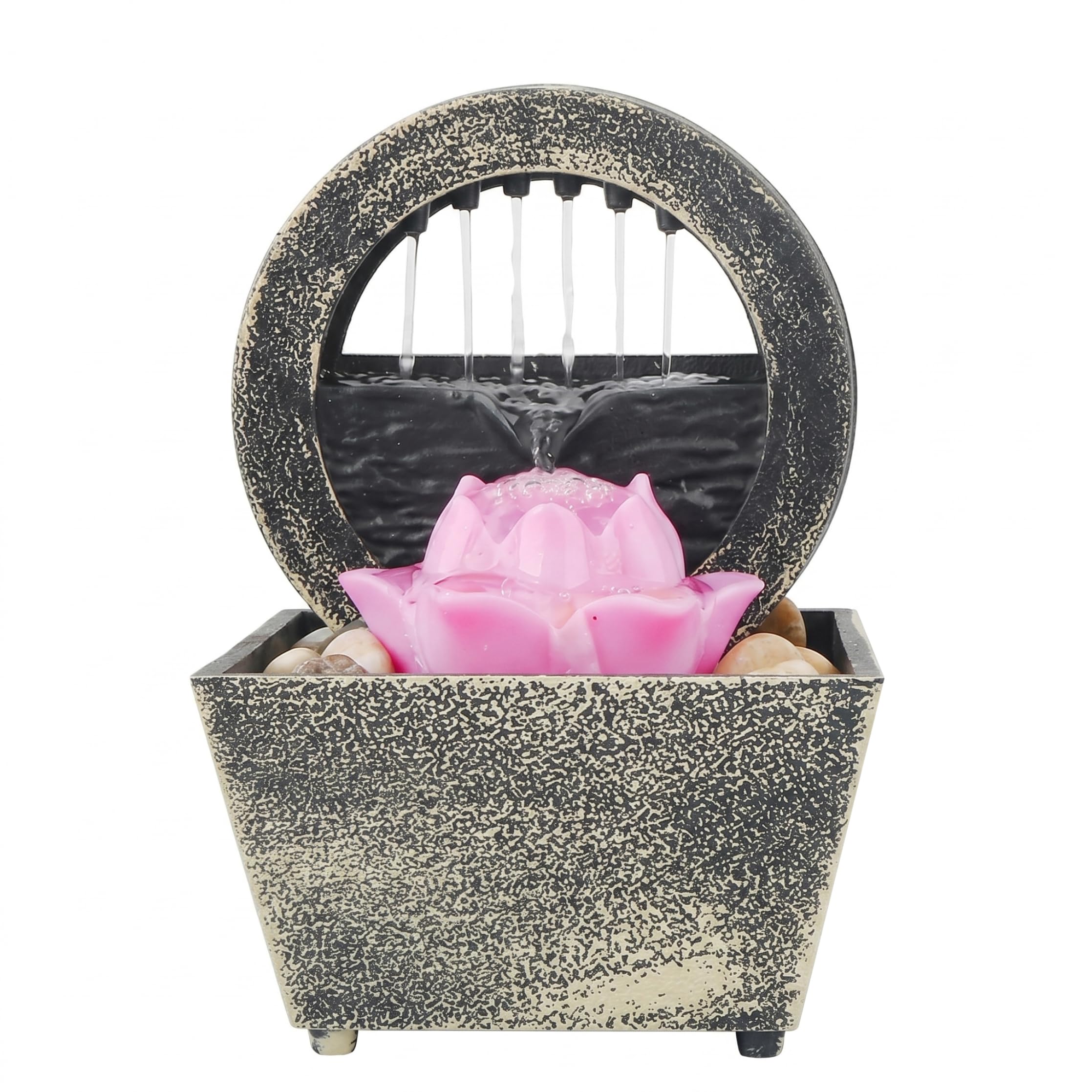 Fontaine d'eau d'intérieur style lotus pour créer un coin zen et relaxant sur votre table