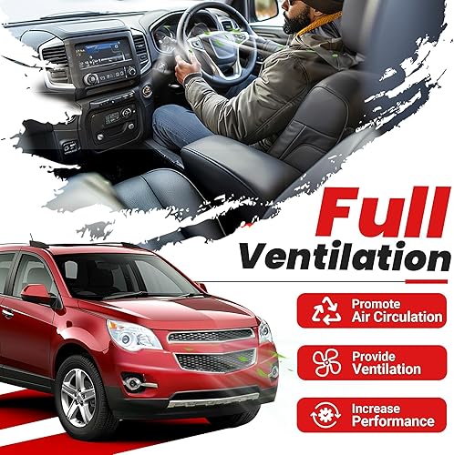 Miniatura 5 de KUAFU Rejilla superior e inferior compatible con Chevy Chevrolet Equinox 2010-2015, repuesto para GM1200622 25798744 GM1200621 25798747 de malla