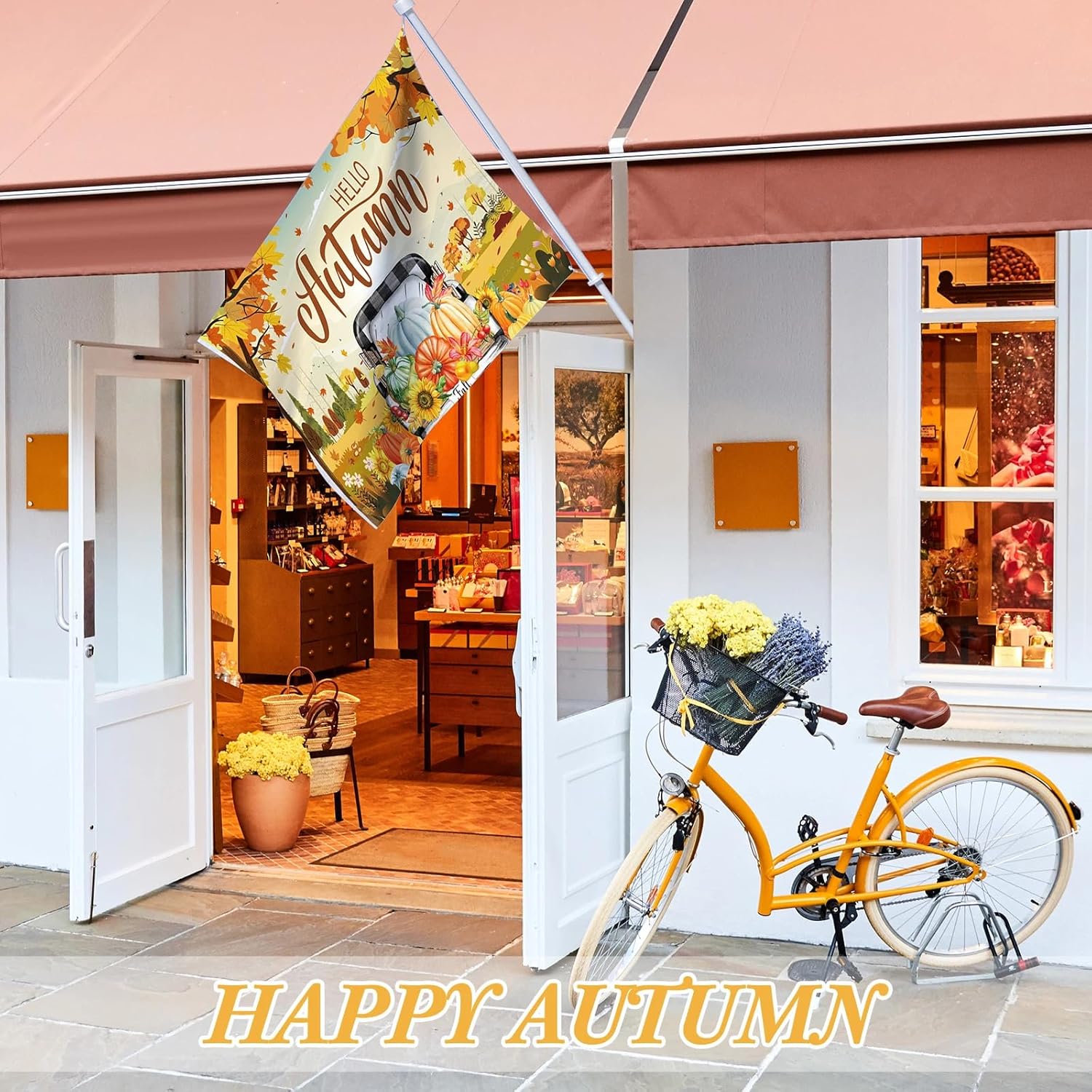 12 Pcs Seasonal Garden Flag 3 x 5 ft Yard Flags for Outside Double Sided Holiday Banner with Grommets for Thanksgiving Christmas Outdoor Banner Decorations