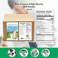 Vista 2 de Z Natural Foods - Leche en polvo entera premium - Leche en polvo para hornear, cocinar, bebidas - Leche en polvo seca, pasteurizada, sin OMG, sin