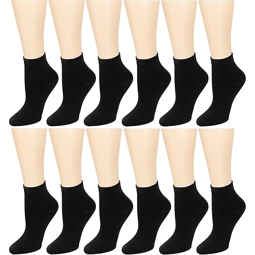 Falari 12 Pairs Women Novelty Ankle Socks Colorful ComfortSoft Lightweight Sports Athletic Socks