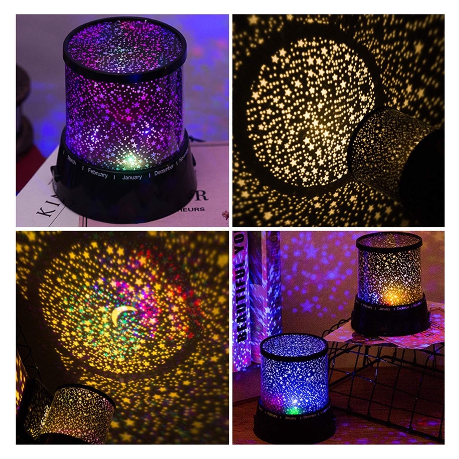YXCKG Luz Bebé Nocturna, Proyector De Cielo Estrellado per Camera Da Letto, Decoración Regalo con Immagini Dei Cartoni Animati,Lámpara De Proyector De Luz Nocturna per Bambini FA Dormire Serenamente