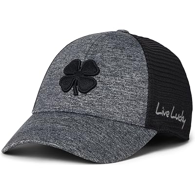 Black Clover Lucky Heather Mesh Grey Hat grey heather hat/black mesh/3d black clover