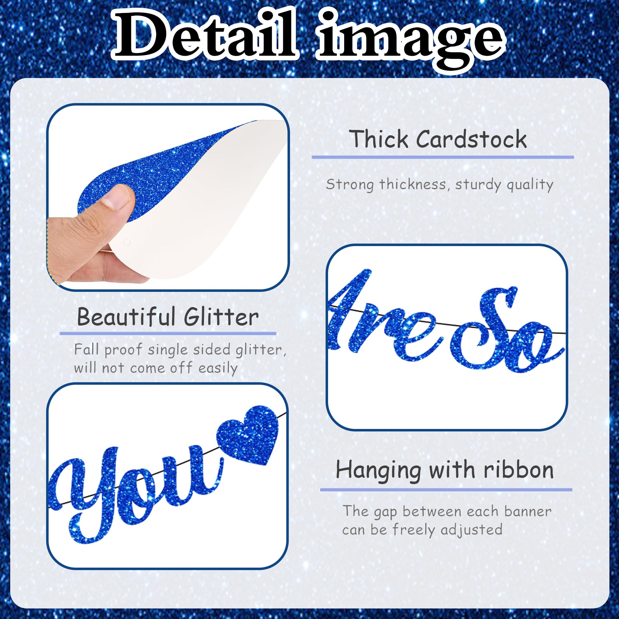 Graduation Decorations Congratulations Banner 2026, We Are So Proud of You Party Supplies Blue Well Done Banners - Image 4