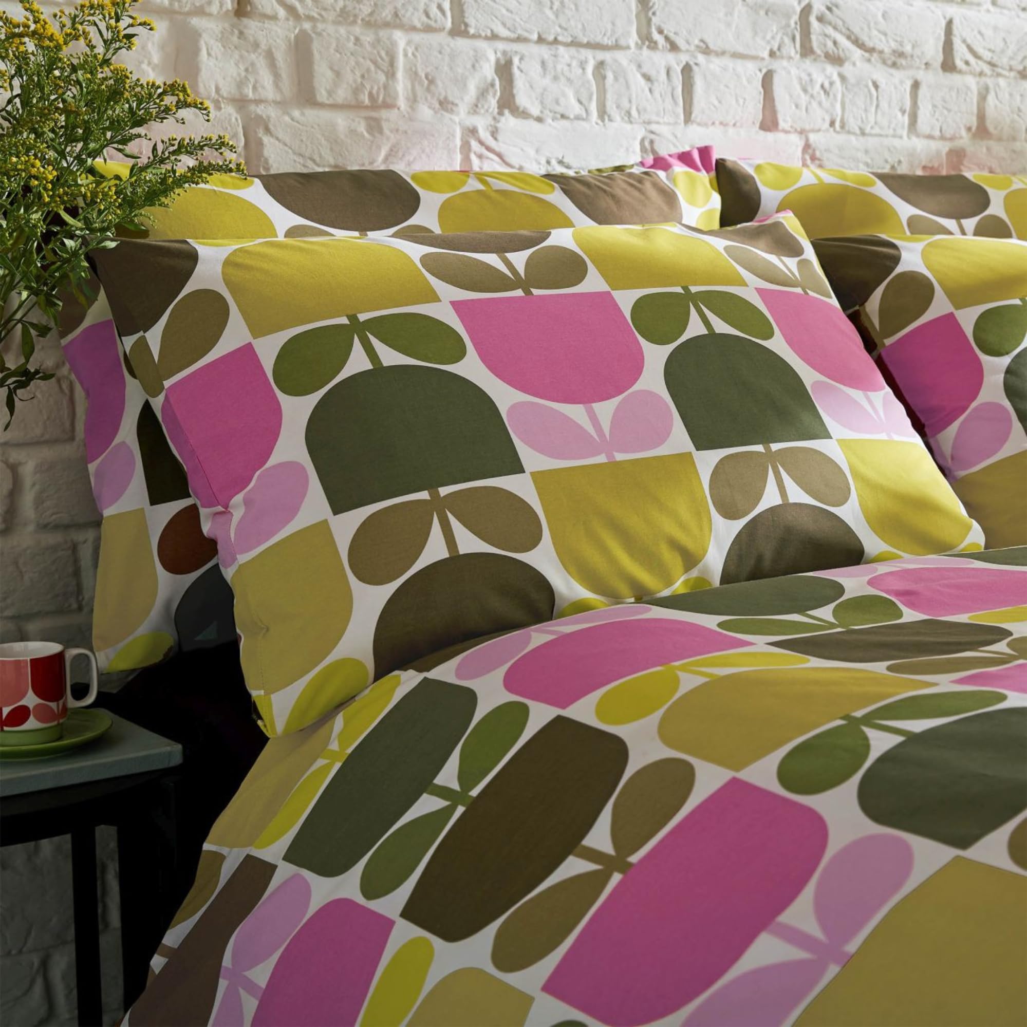 Orla Kiely Multi Block Stem BeddingBedding: Duvet Cover & 2 Pillowcase Set, King 230x220cm, Multi-colored - Image 2