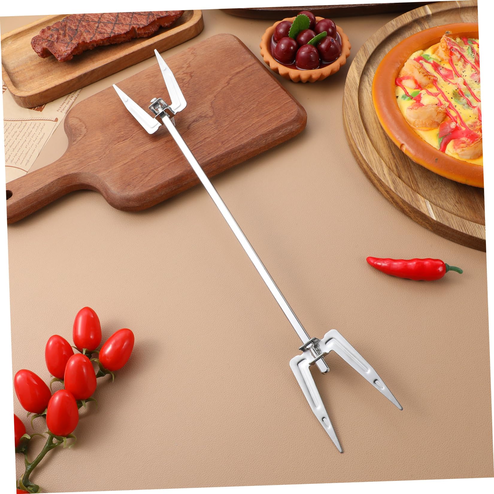 Cabilock Girarrosto Pollo Allo Spiedo Forchetta Griglia Forchetta Griglia Girarrosti Forno Griglia Cremagliera Spiedo Griglia Per Carichi Pesanti Girarrosto Grill Kit Barbecue Grill