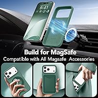 Vista 803 de GONEZ Funda de silicona para iPhone 15 Pro Max, compatible con Magsafe, protector de cámara + protector de pantalla, forro de microfibra suave Negro