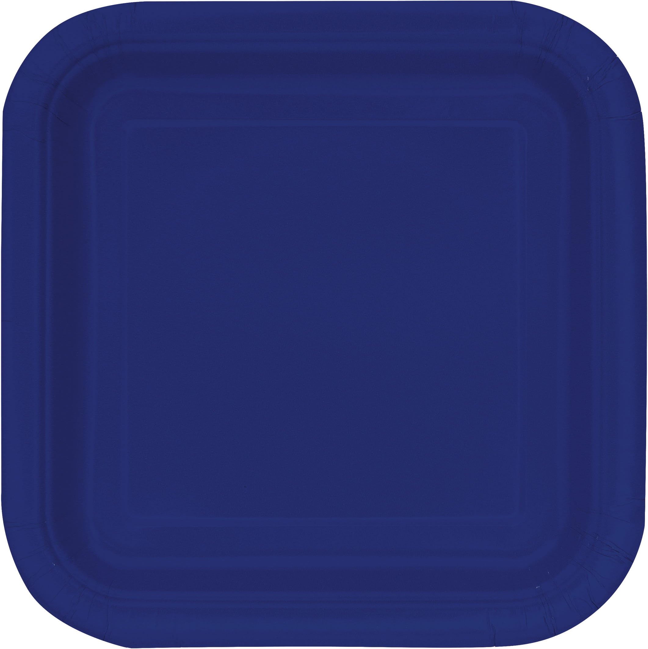 Unique 30950 7" Square Dessert Plates | True Navy Blue Color Theme | 16ct, Solid, Pack of 16