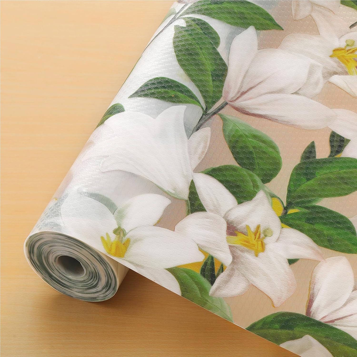 Non-Slip Shelf Liner Roll Waterproof 45 cm x 3 m | Drawer & Cabinet Mat, Easy to Cut, Washable, Floral Print Design, Lily Flower-image-17