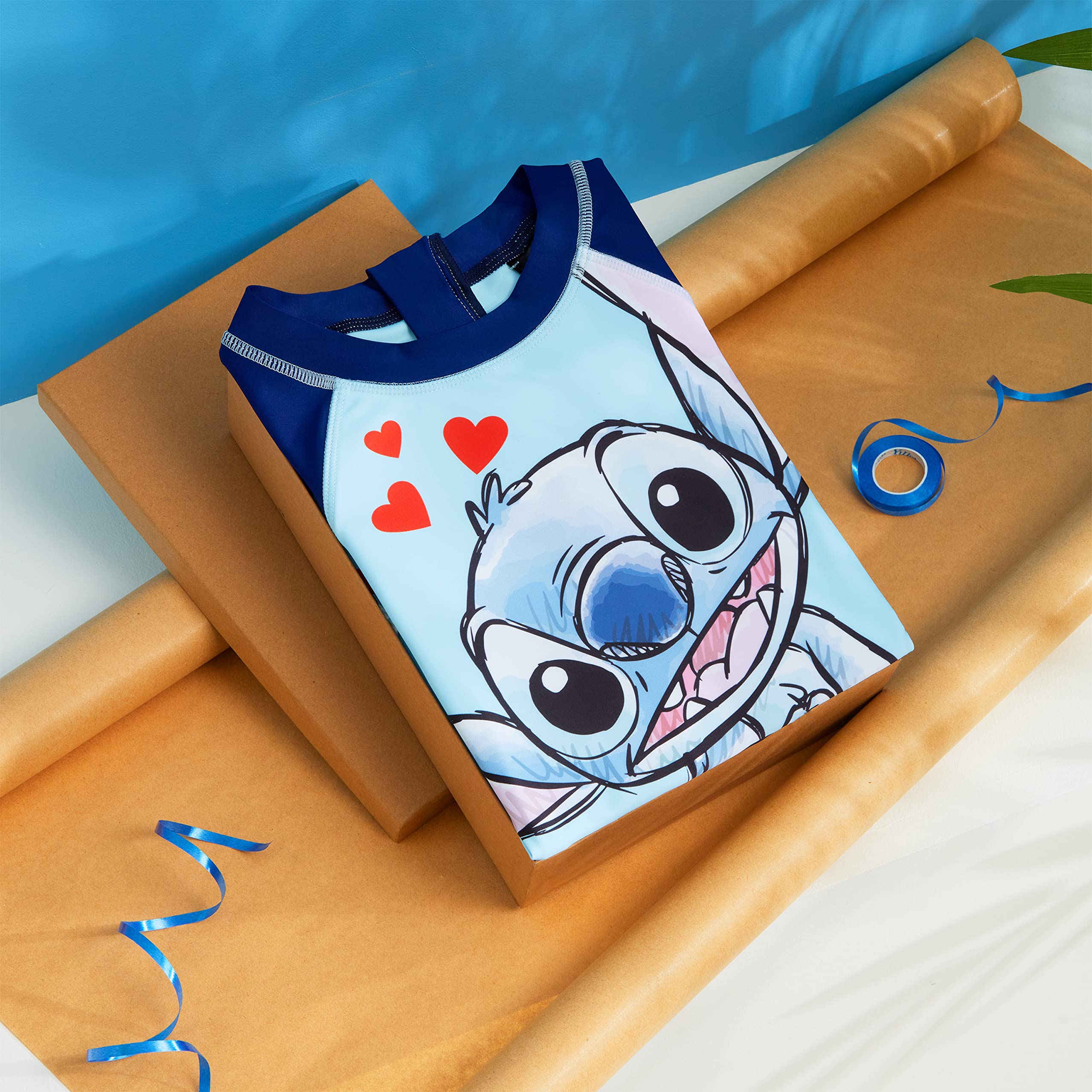 Disney Stitch Kostium Kąpielowy dla Dziewcząt Letnie Wakacje Krótki Długi Rękaw Nastolatki Stroje Kąpielowe dla Dzieci 2-14 Lat The Little Mermaid Frozen Pełny Strój Plażowy
