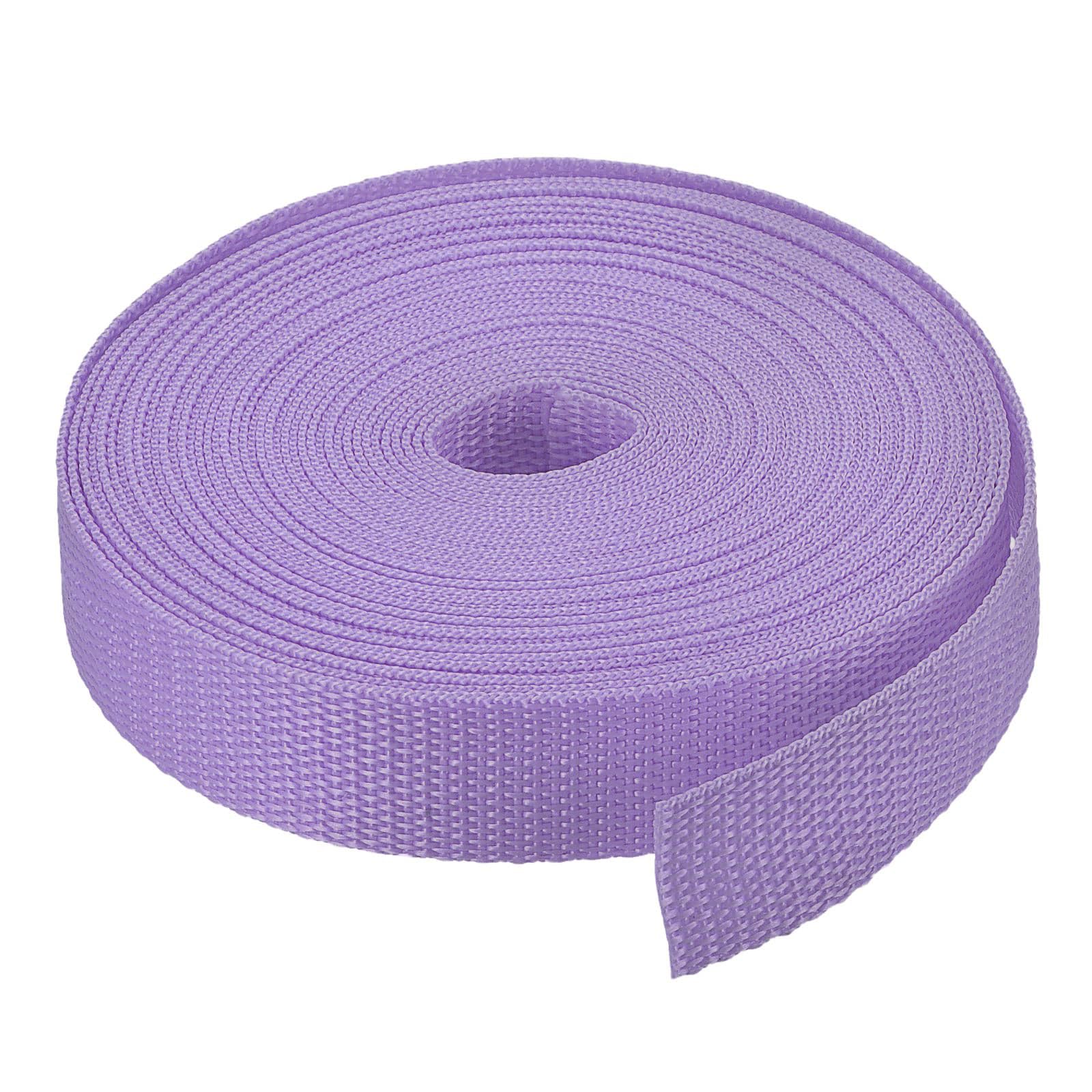 MACHSWON 2.5cm Lightweight Polypropylene Webbing Strap 1" 10 Yards Light Purple Strapping Band for Outdoor